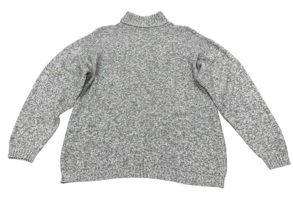 Brora Pure Cashmere Turtleneck Sweater Gray Marl Scotland Est Size M/L